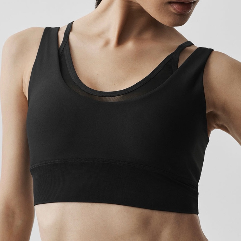 ALO Yoga Airlift Double Trouble Bra Black | Size L